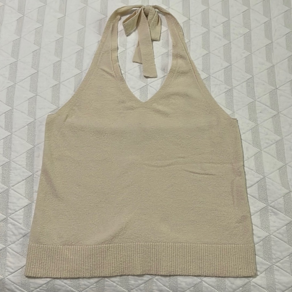 Halter sweater tank